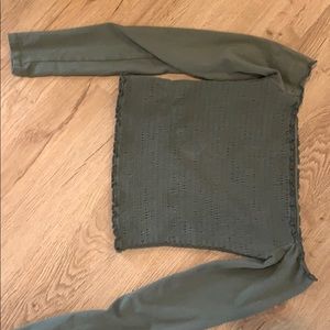 Off The Shoulder Green Top